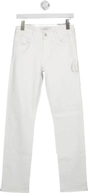 J Brand White Amelia Mid Rise Straight Leg Jeans BNWT W25