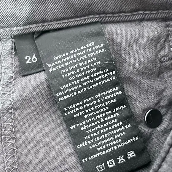 J. Brand Zion Velvet Crop Skinny Jeans in Asphalt Size 26