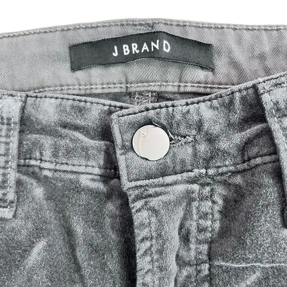 J. Brand Zion Velvet Crop Skinny Jeans in Asphalt Size 26