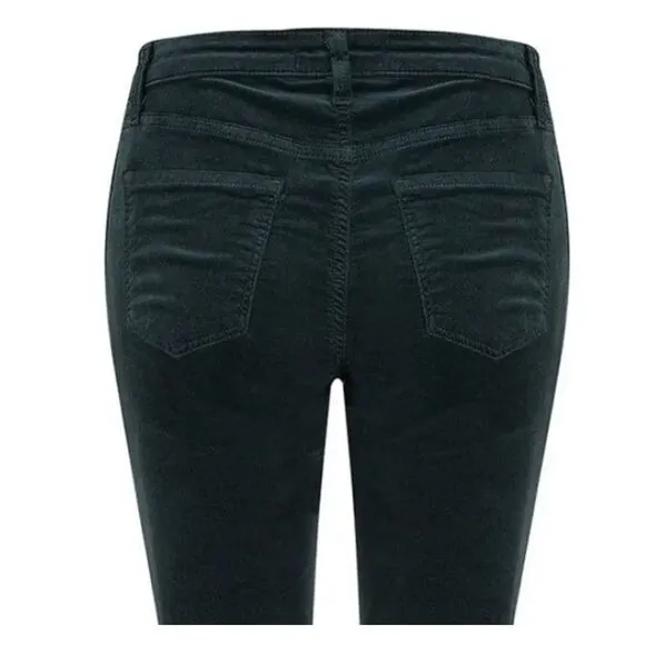 J. Brand Zion Velvet Crop Skinny Jeans in Asphalt Size 26