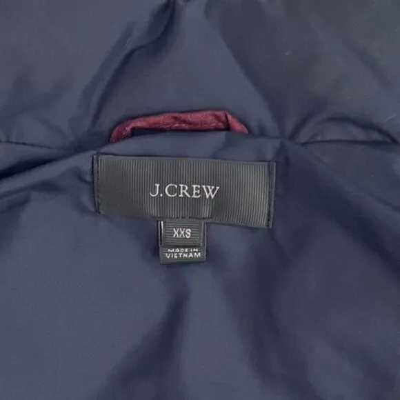 J. Crew Puffer Quilted Excursion Full Zip Plaid Vest Pockets St C8550 Size XXS