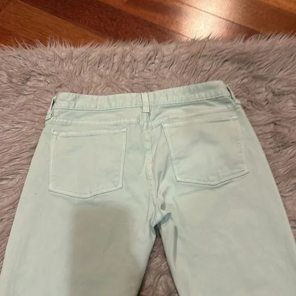 J crew toothpick 28 ankle light mint green skinny jeans