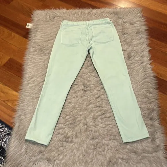 J crew toothpick 28 ankle light mint green skinny jeans