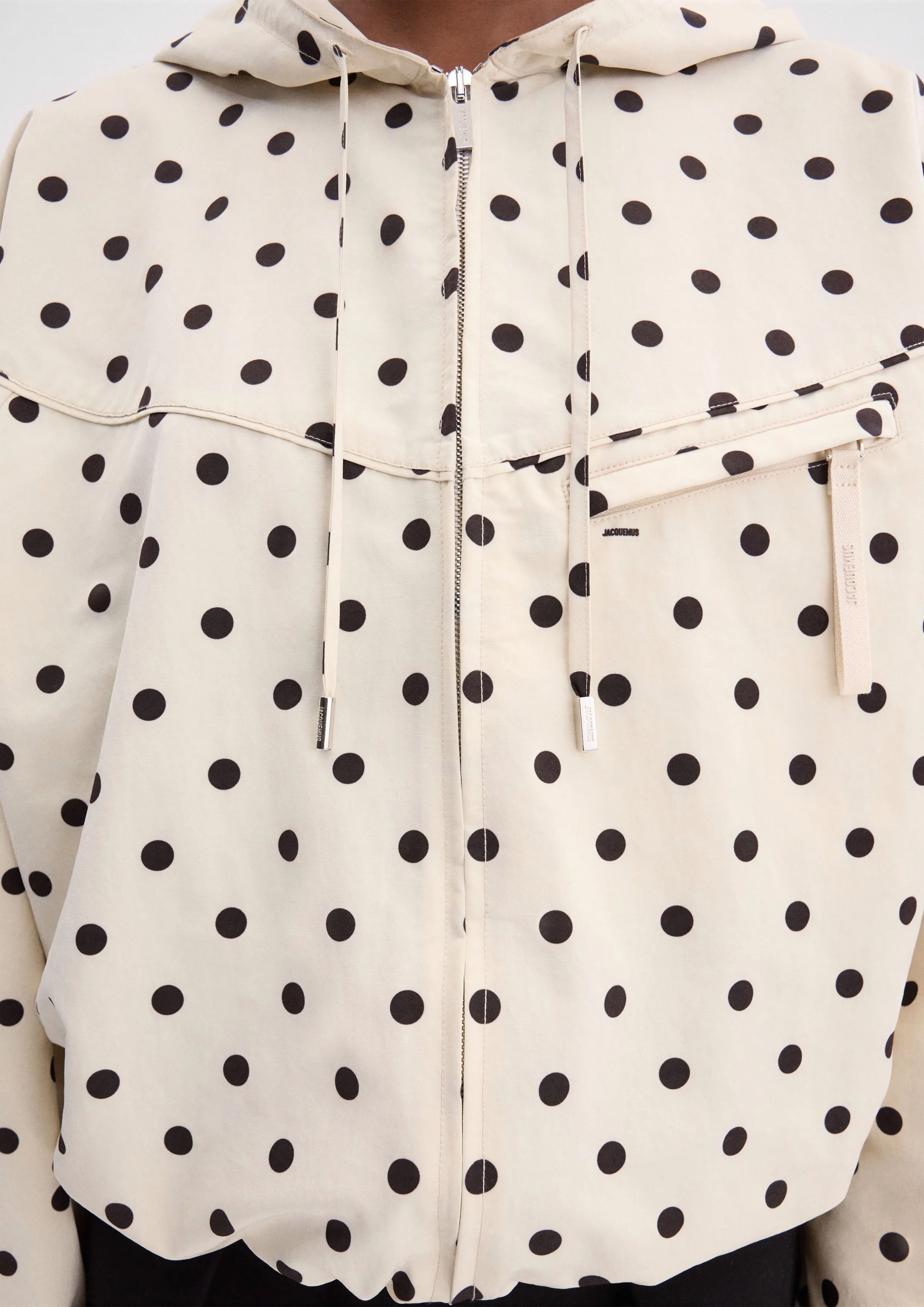 JACQUEMUS - LE BLOUSON BATEAU PRINT DOTS LOGO OFF-WHITE