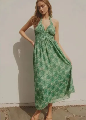 JADE KEYHOLE HALTER MAXI DRESS