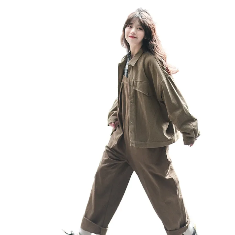 Japanese Loose Wide-leg overalls