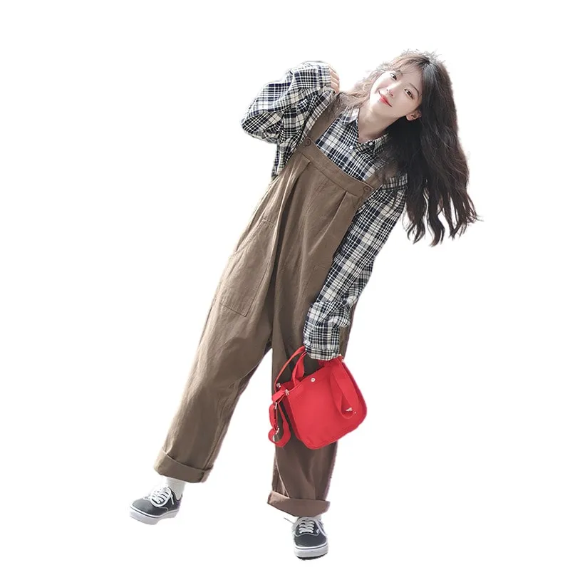 Japanese Loose Wide-leg overalls