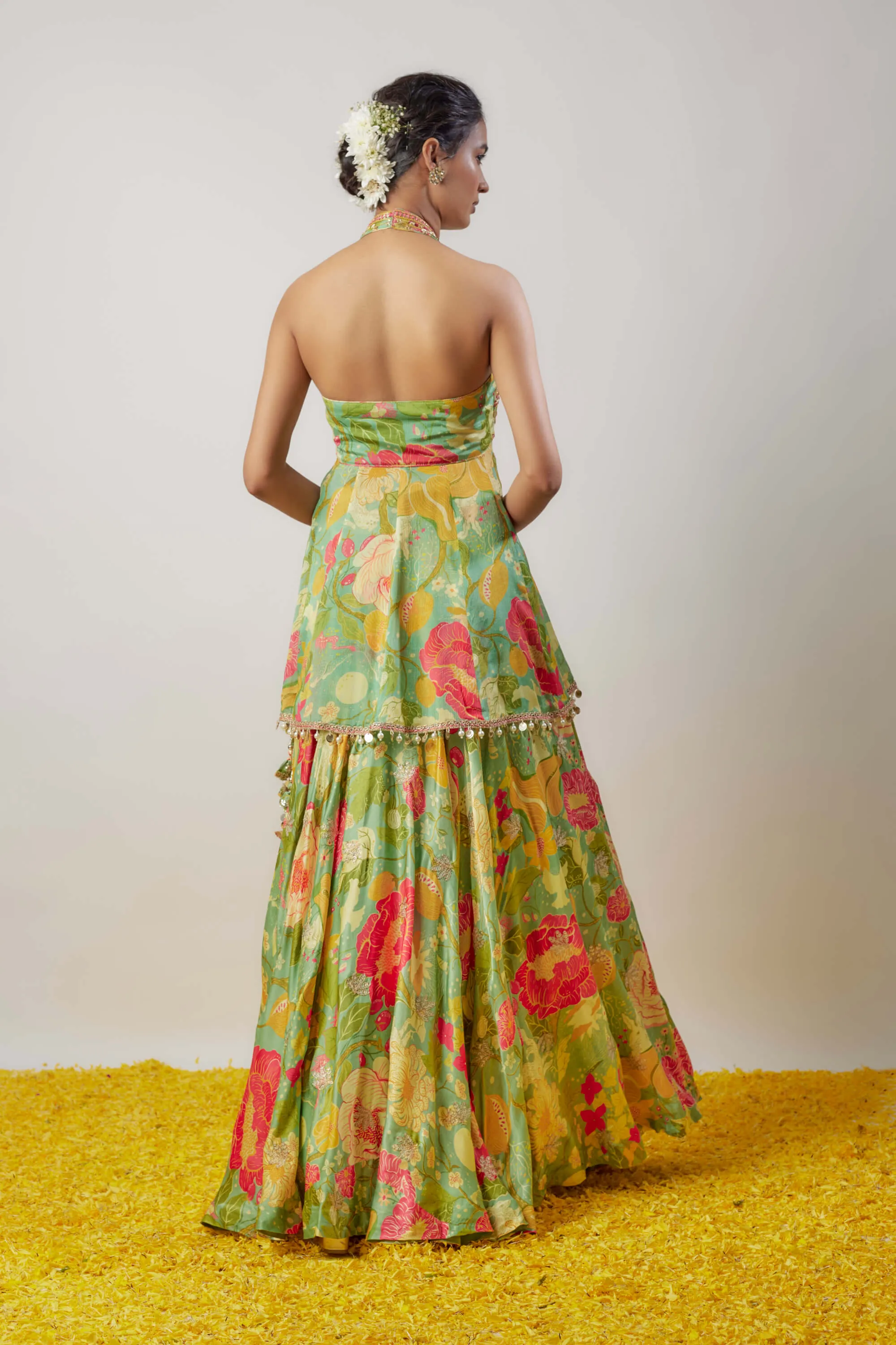 Jaya mint green skirt set