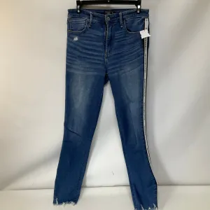 Jeans Skinny By Abercrombie And Fitch In Blue Denim, Size: 6l