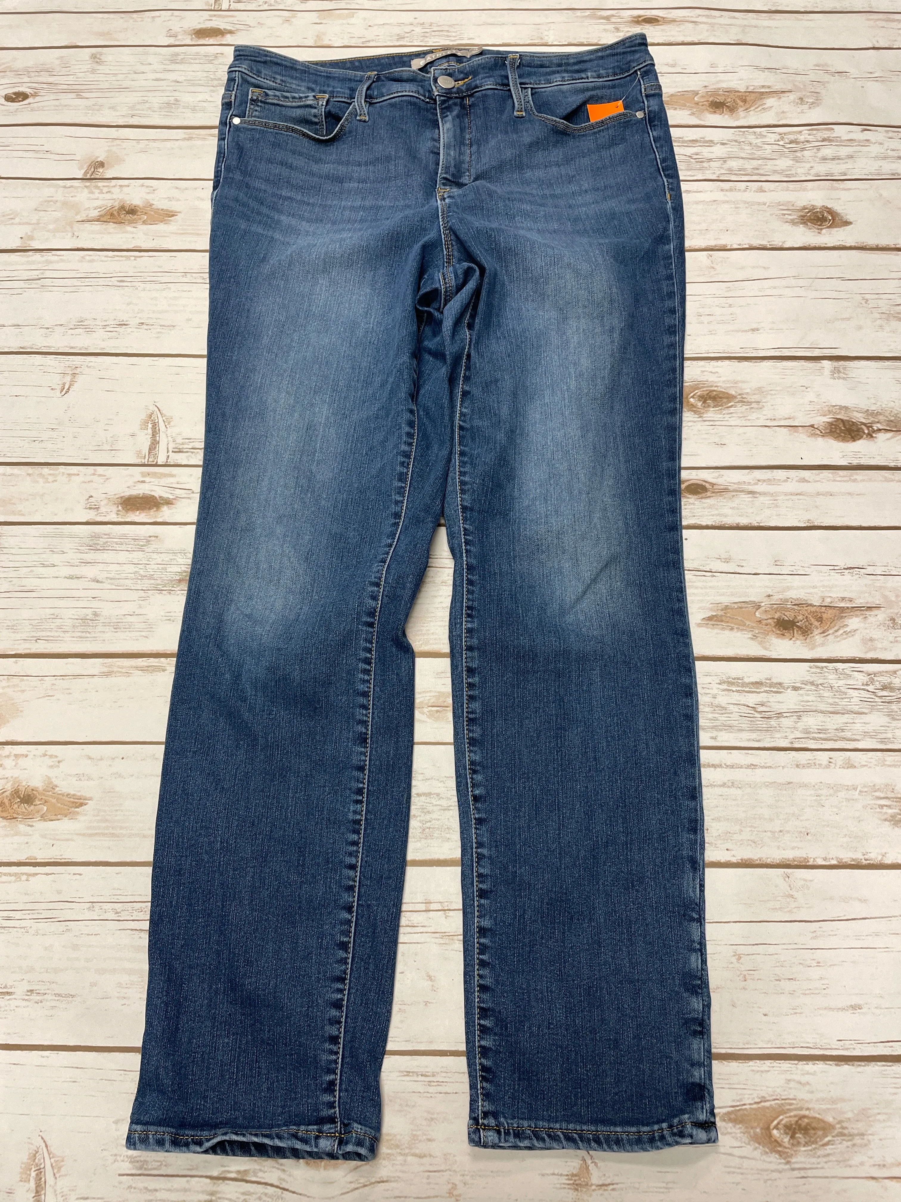Jeans Straight By Athleta In Blue Denim, Size: 14