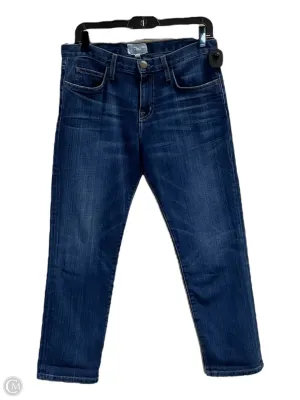 Jeans Straight By Current Elliott In Blue Denim, Size: 2