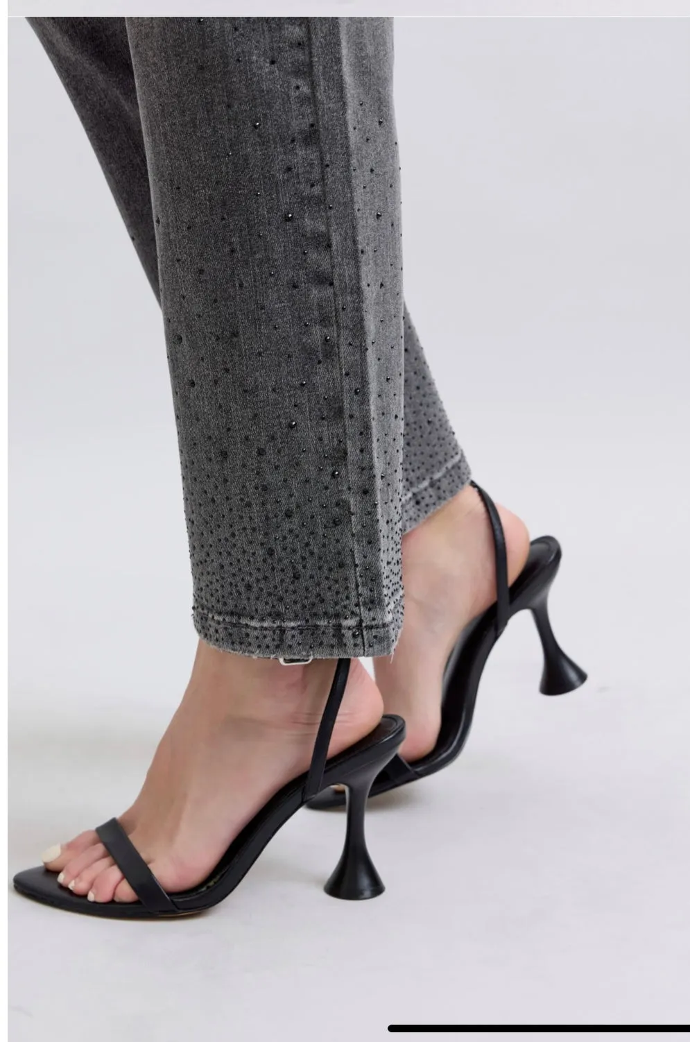 Judy Blue Rhinestone Straight Jeans