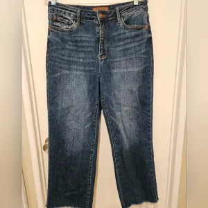 Judy Blue Wide Leg High Waist Cropped Jeans Womans 11/30