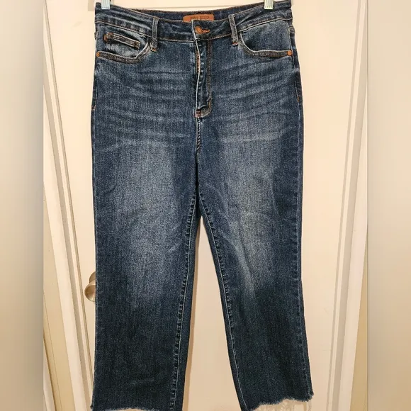 Judy Blue Wide Leg High Waist Cropped Jeans Womans 11/30