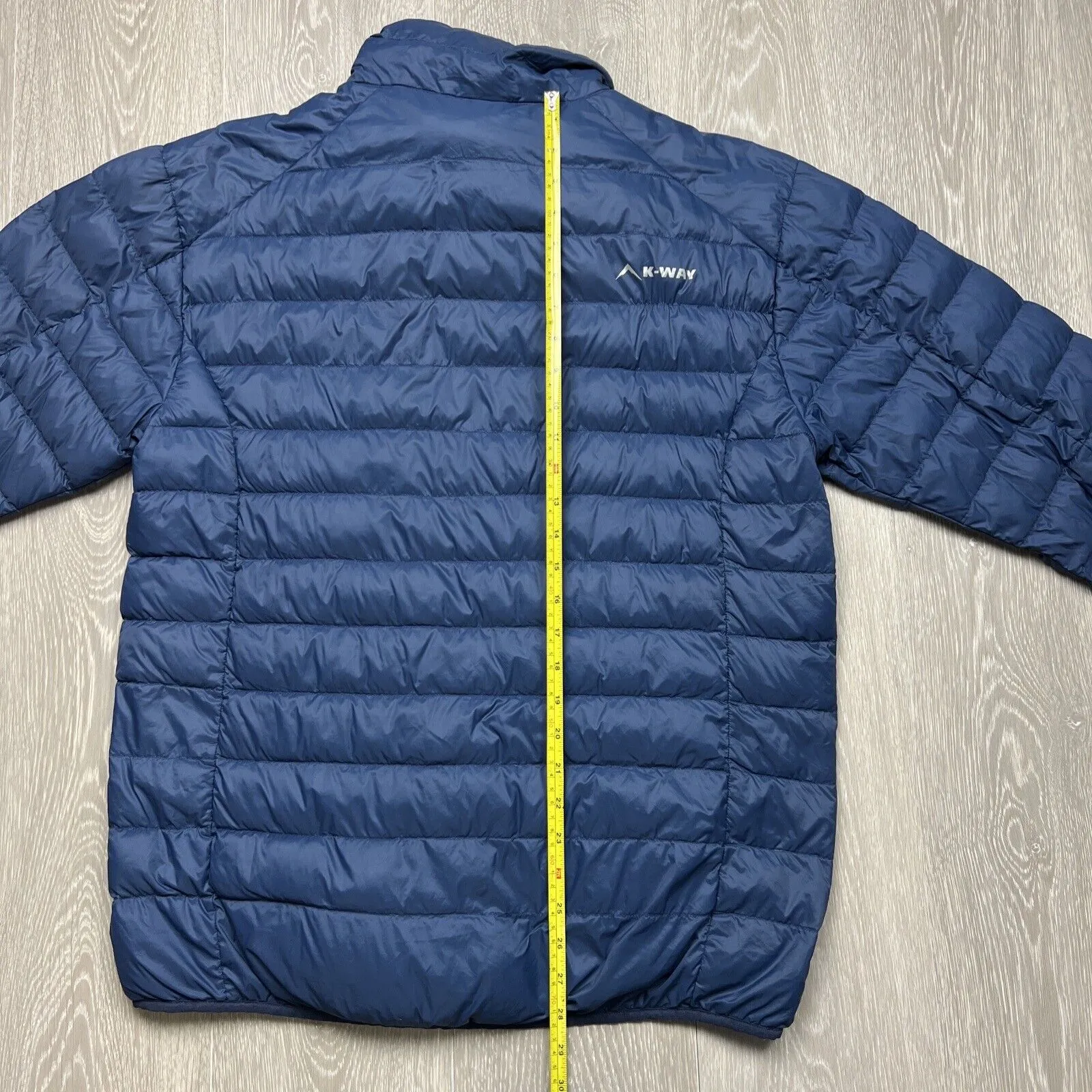 K-Way Mens Blue Drake Puffer Down Jacket Size Large