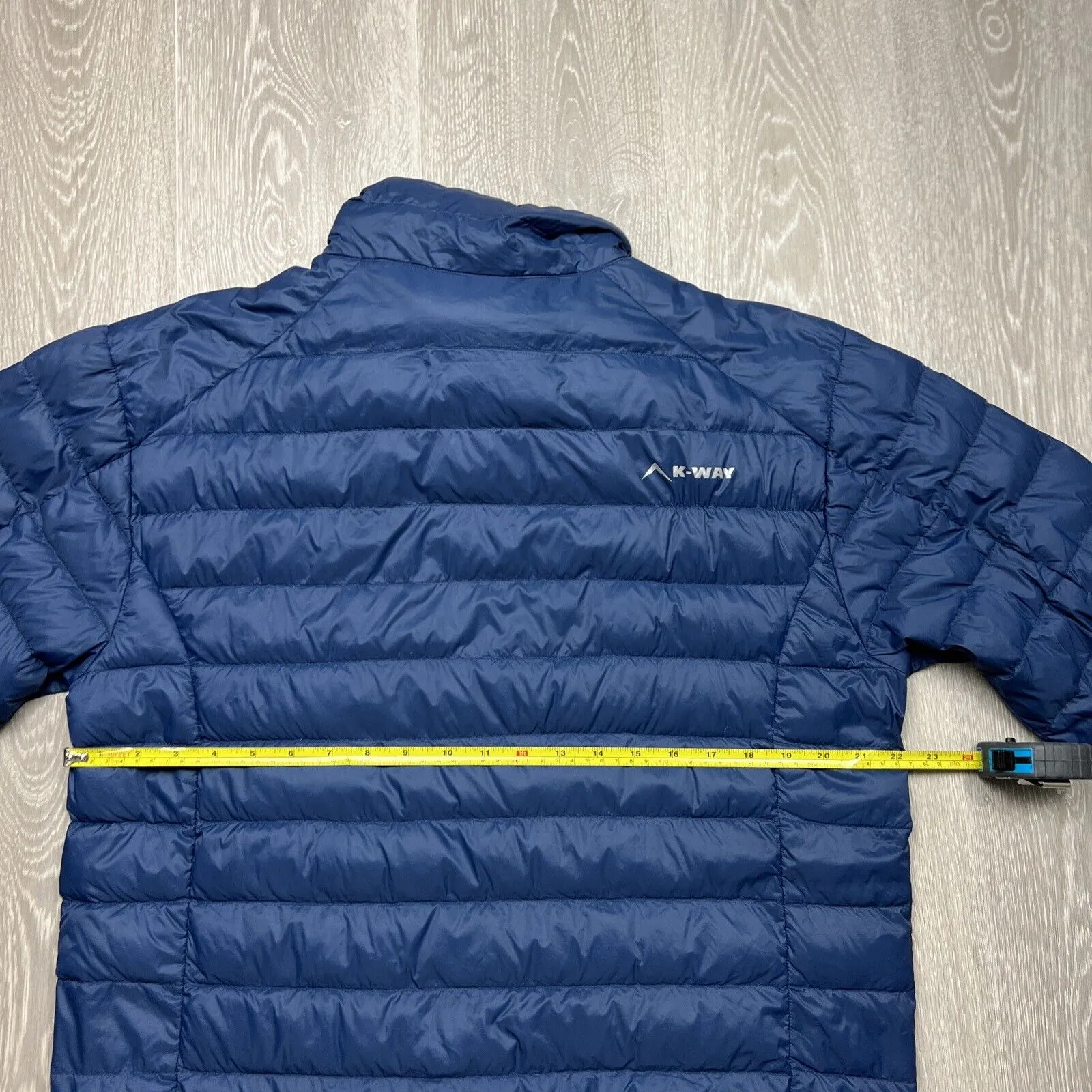 K-Way Mens Blue Drake Puffer Down Jacket Size Large