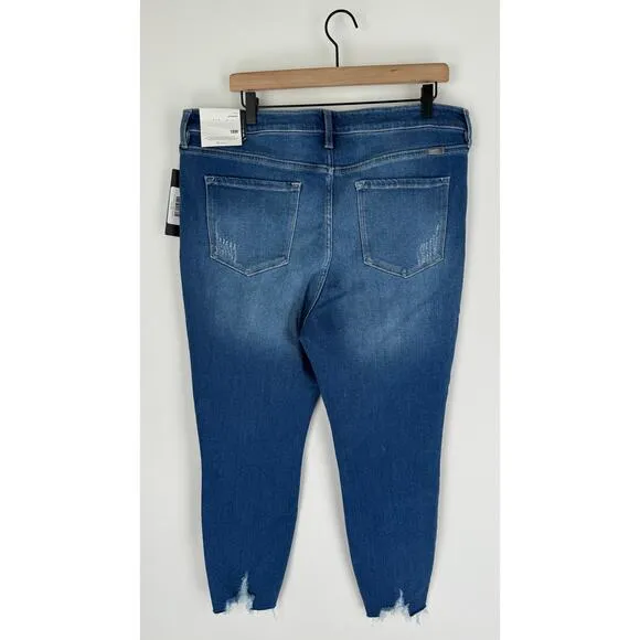 KanCan Bellatrix High Rise Ankle Skinny Denim Jeans Womens Plus Size 18W New