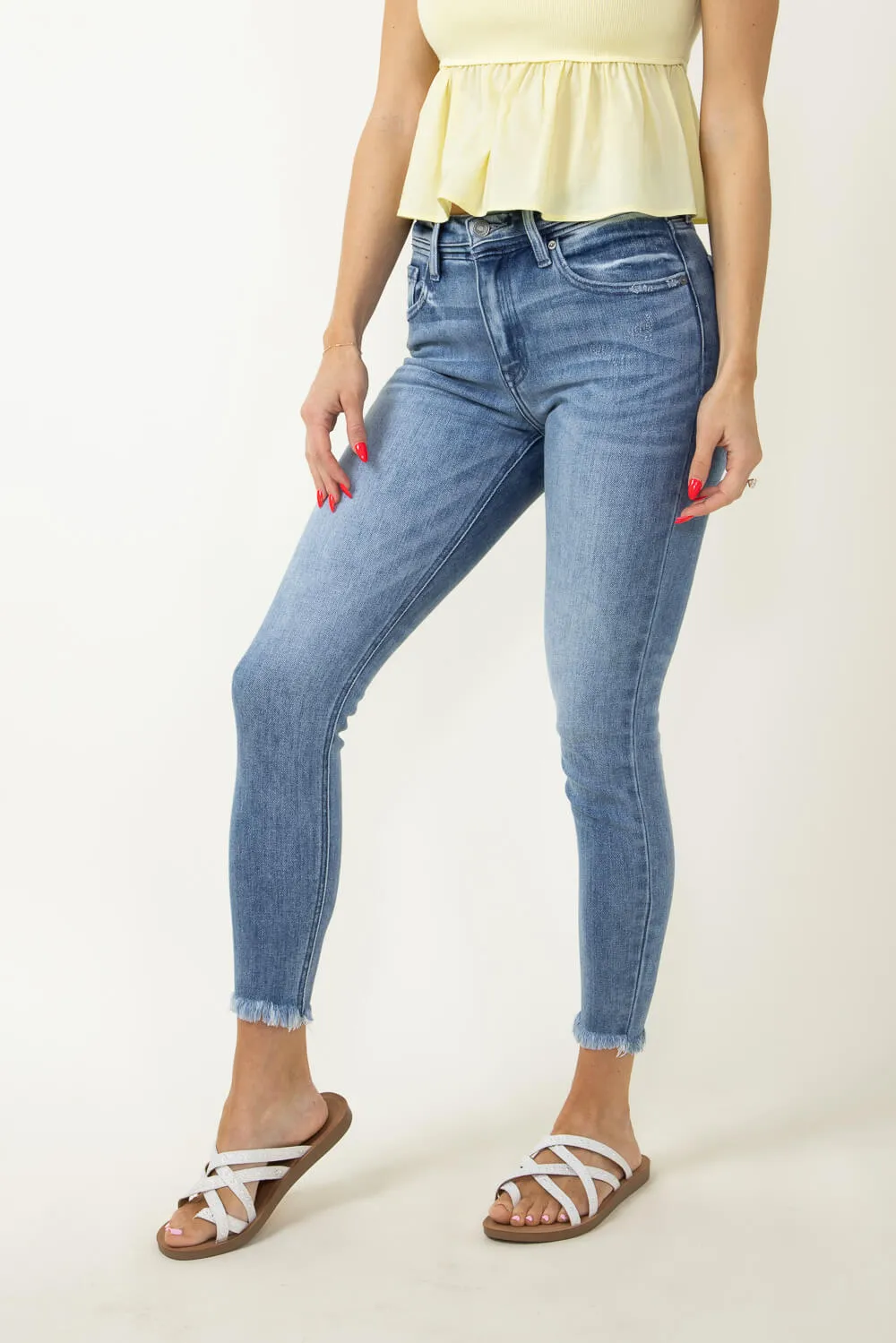KanCan Silvanna Mid Rise Ankle Skinny Jeans for Women | KC9348M