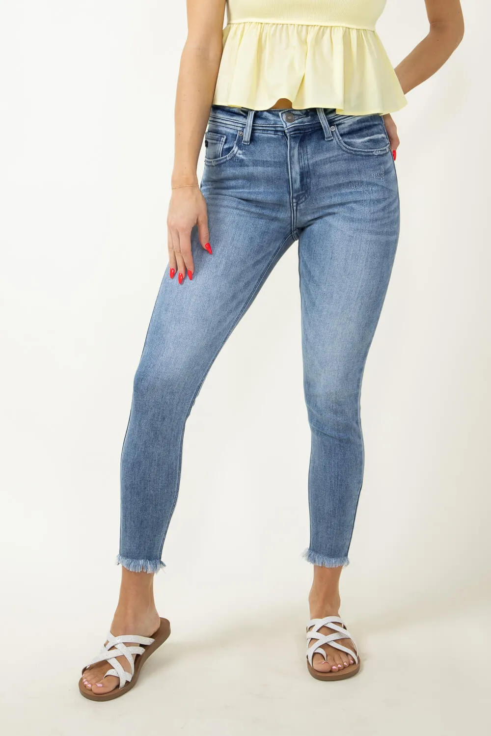KanCan Silvanna Mid Rise Ankle Skinny Jeans for Women | KC9348M
