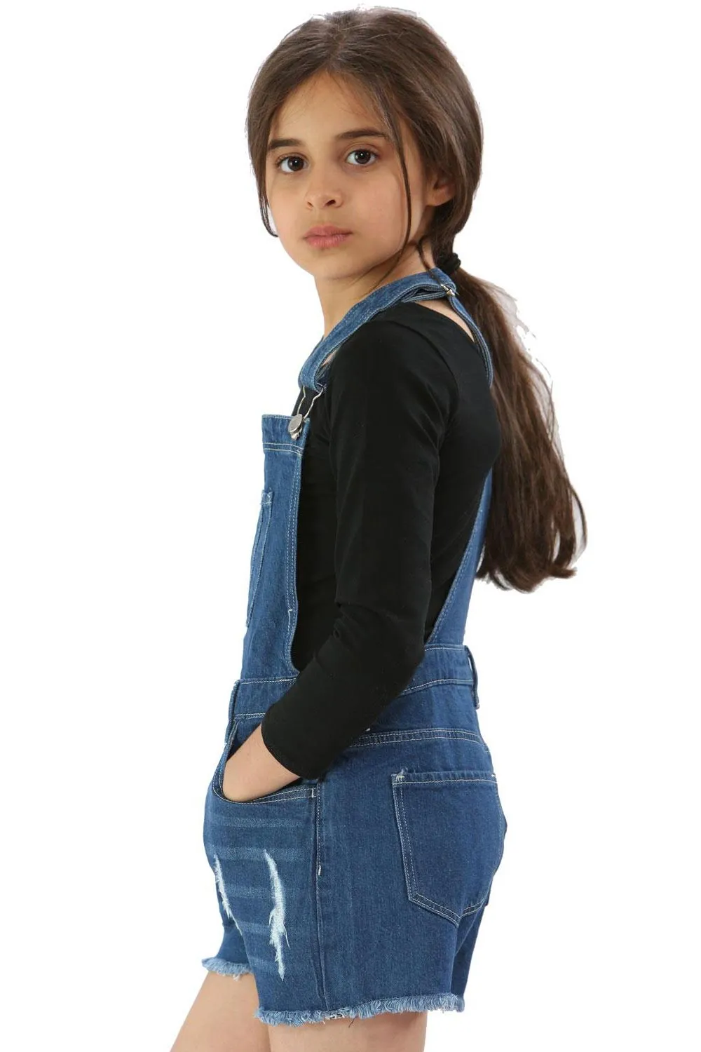 Kids Denim Dungaree Jumpsuit