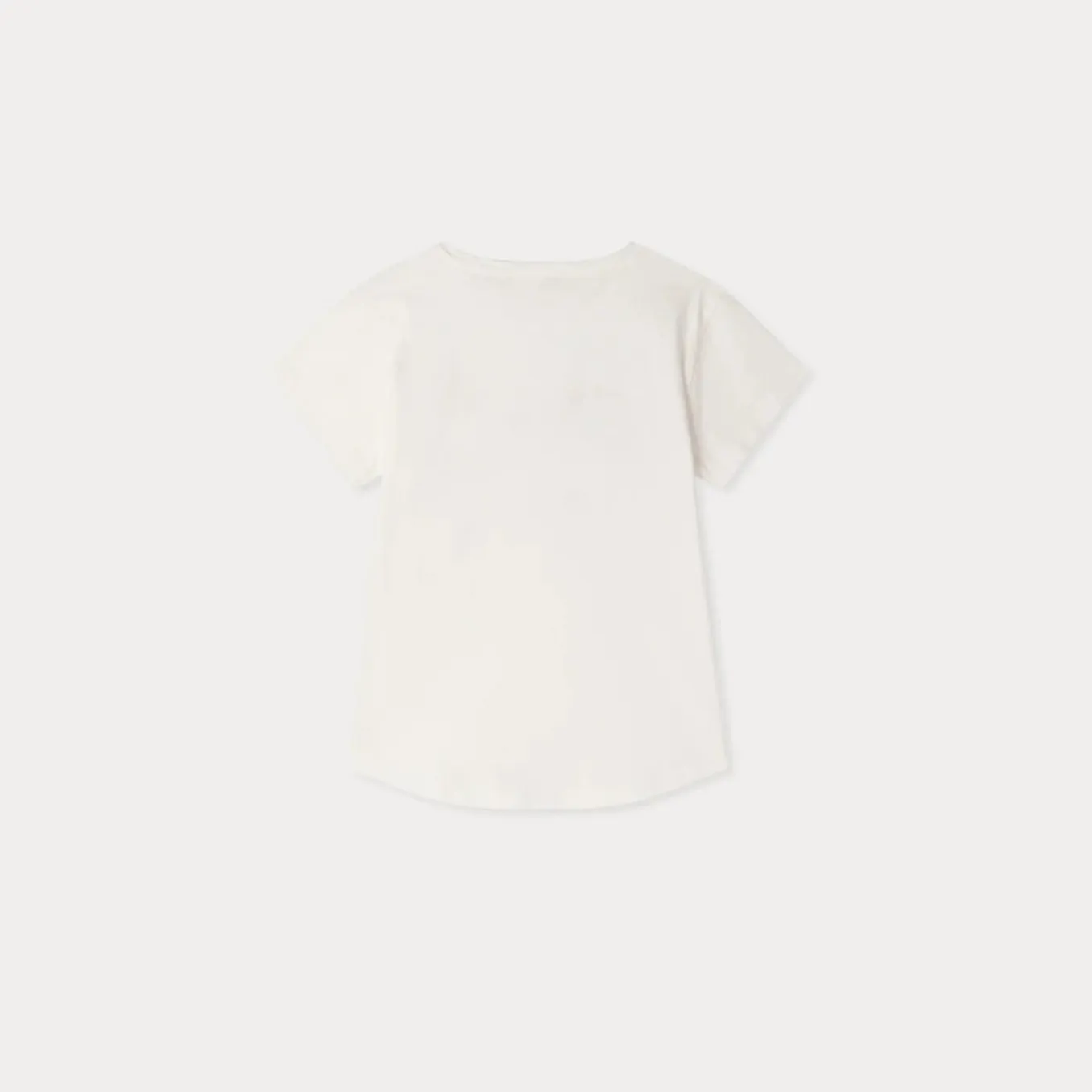 Kids White Printed T-Shirt