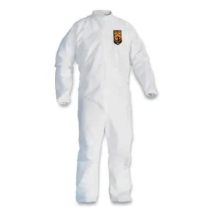 Kimberly-Clark Professional A45 Breathable Liquid & Particle Protection Elastic Wrist/Ankle Coveralls, White, S, Fr Zipper, 41491