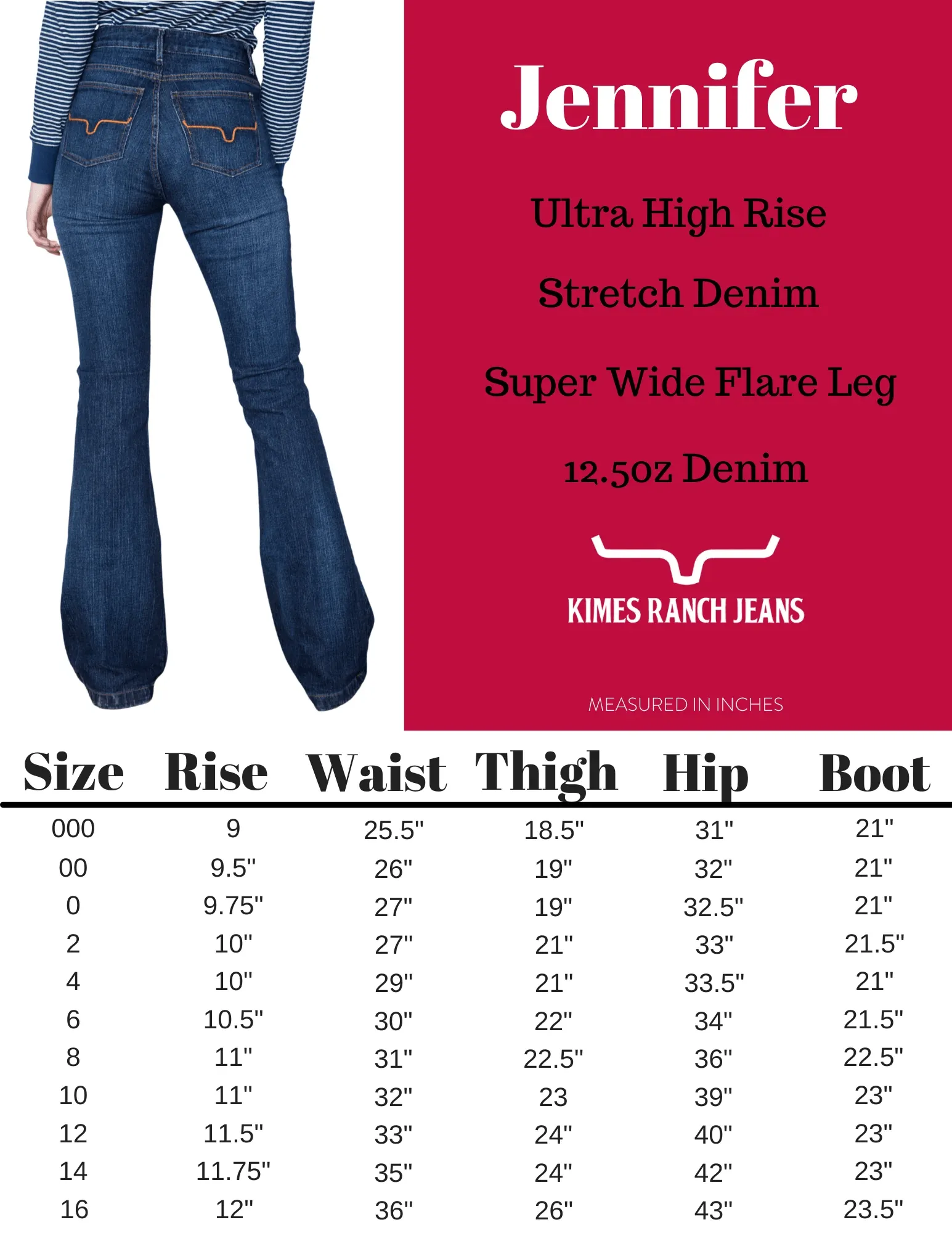 Kimes Ranch Jeans Womens High Rise Jennifer Mid Wash (JENNIFERMIDWASH)