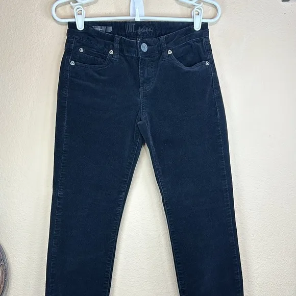 Kut From The Kloth Black Corduroy Skinny Jeans Diana Skinny Low Rise, Size 2