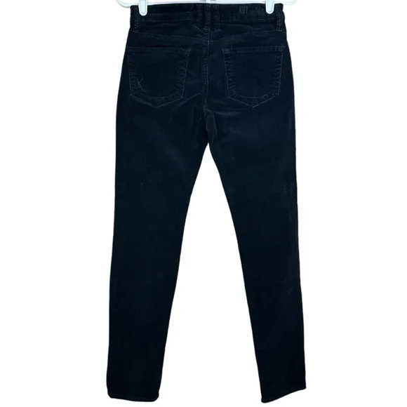 Kut From The Kloth Black Corduroy Skinny Jeans Diana Skinny Low Rise, Size 2