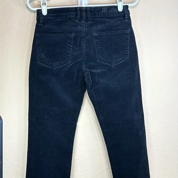 Kut From The Kloth Black Corduroy Skinny Jeans Diana Skinny Low Rise, Size 2