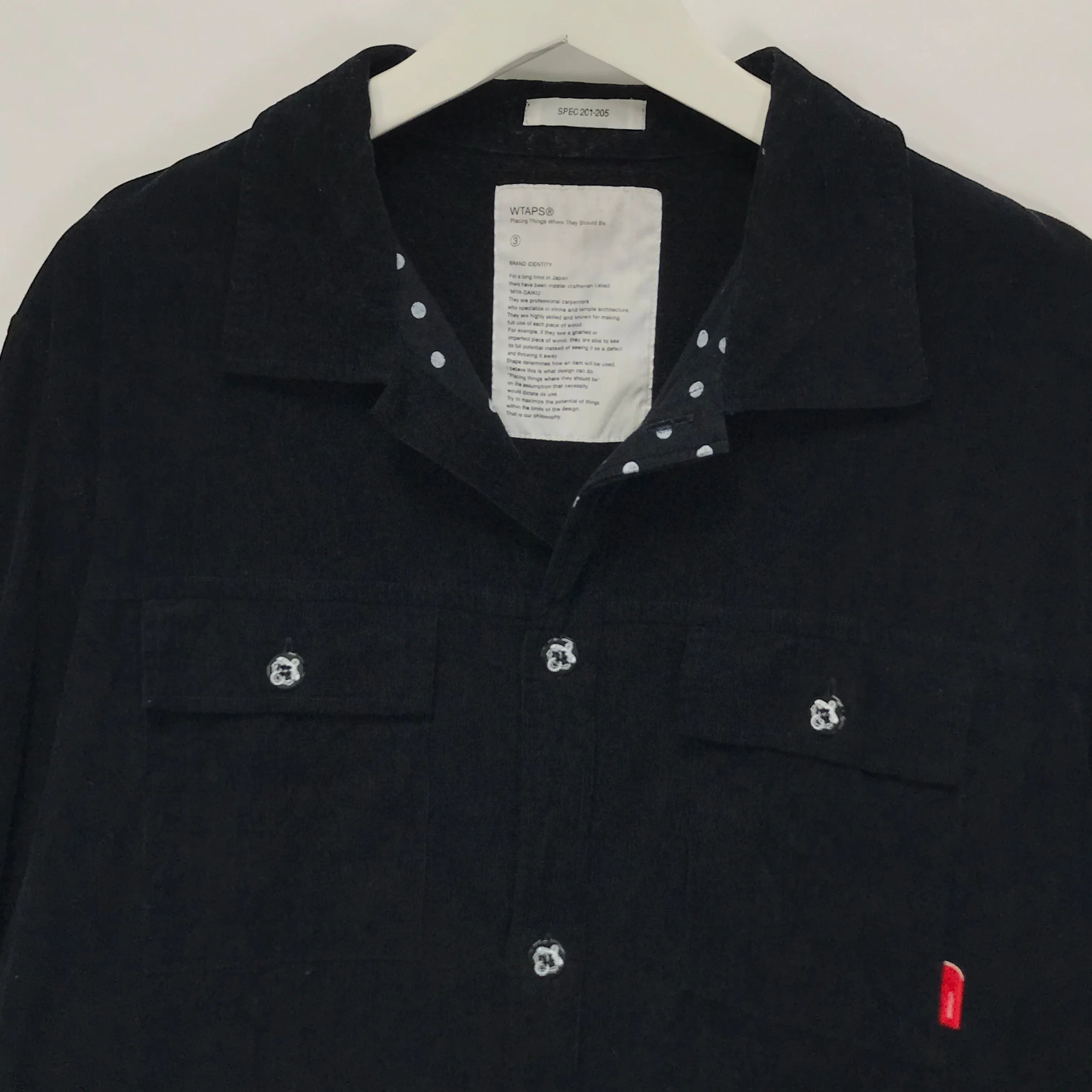 [L] WTaps 11AW Deck Corduroy L/S Shirt Navy