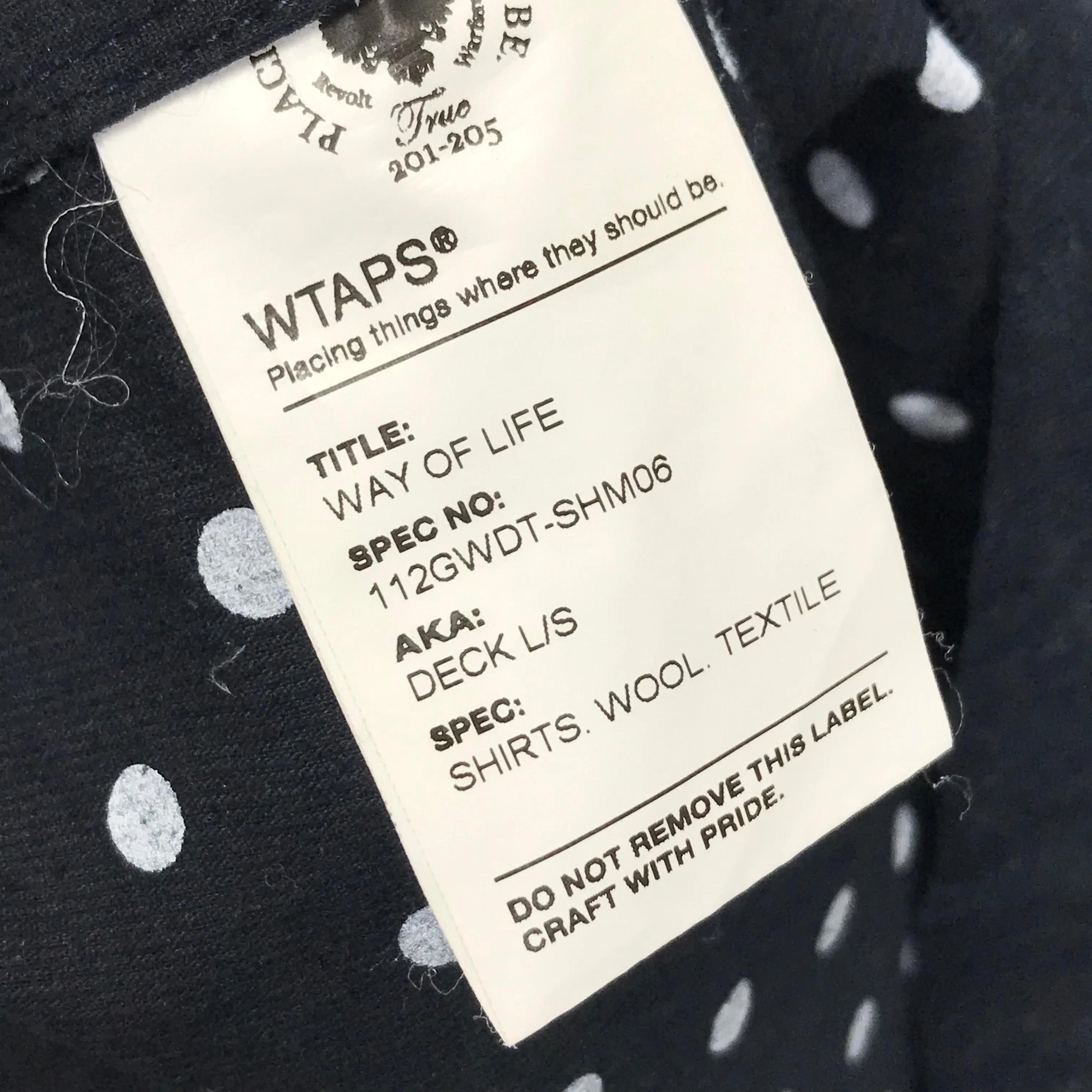 [L] WTaps 11AW Deck Corduroy L/S Shirt Navy