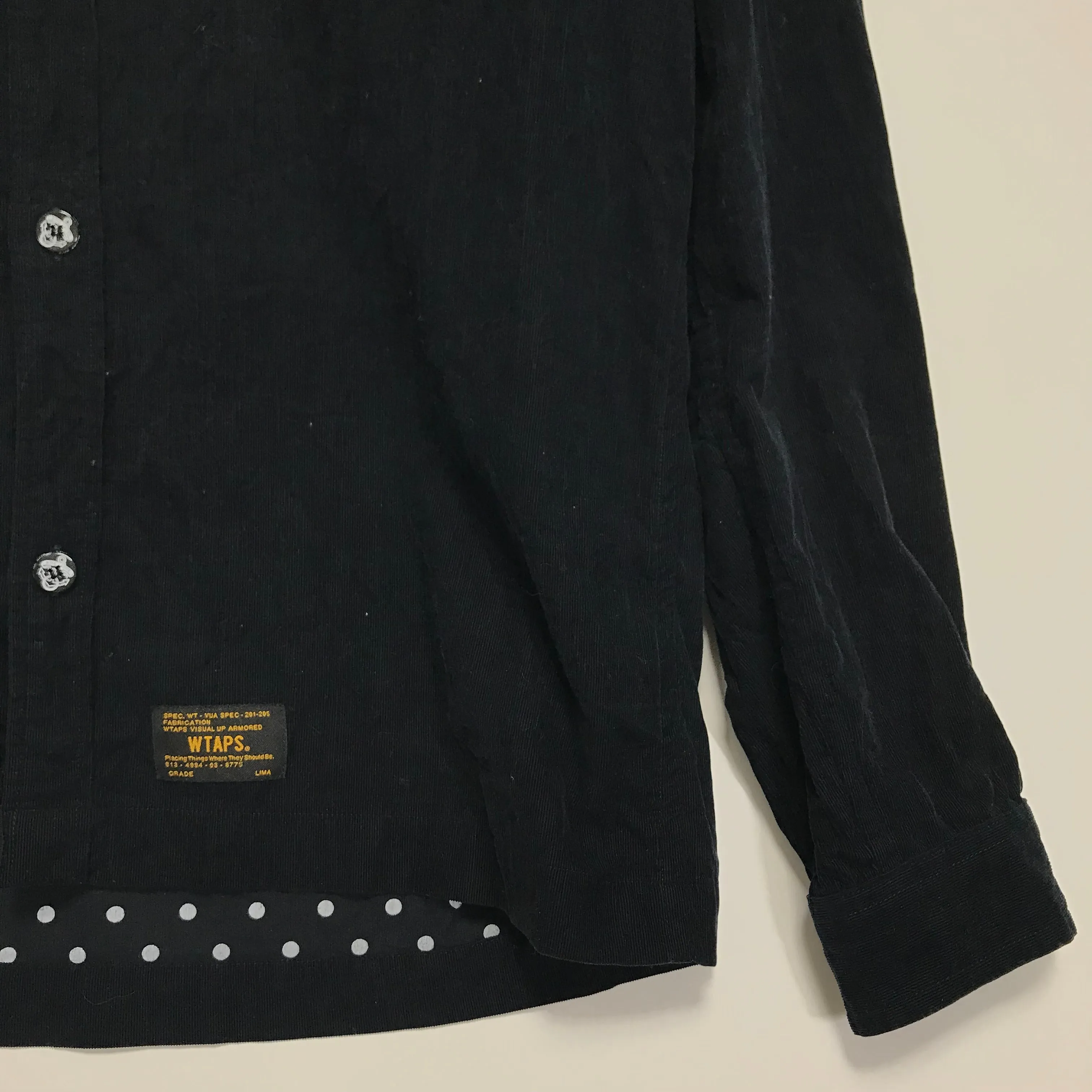 [L] WTaps 11AW Deck Corduroy L/S Shirt Navy