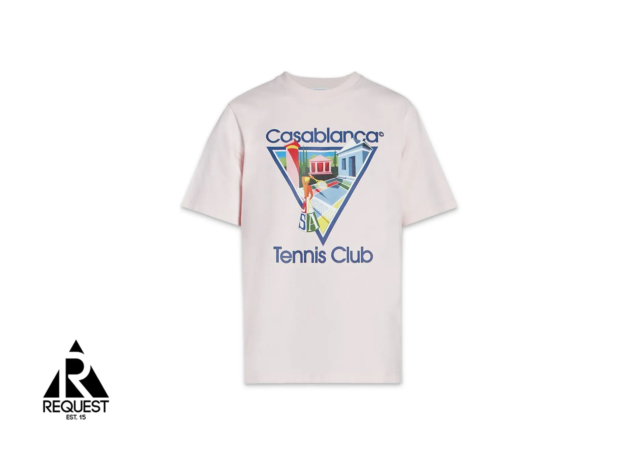 La Joueuse Printed Tee "Pale Pink"