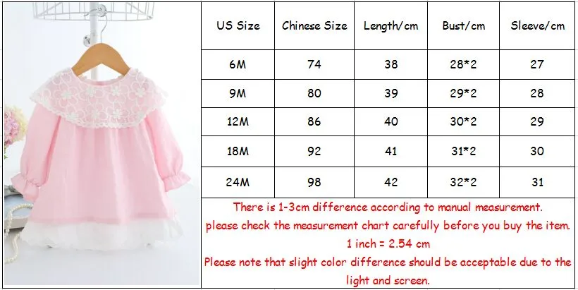 Lace Embroidery Baby Dress Pink
