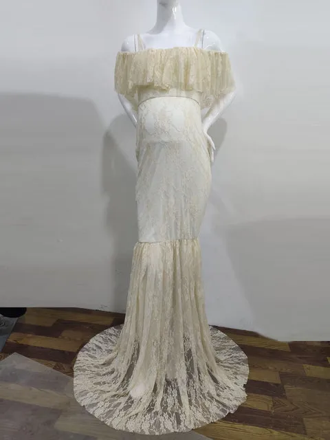 Lace Maternity Dress For Photo Shoot or  Baby Shower Dress