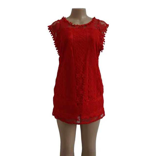 Lace Tassel Dress Multiple Colors