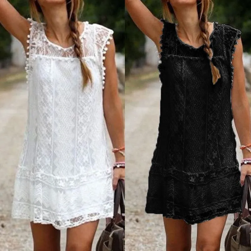 Lace Tassel Dress Multiple Colors