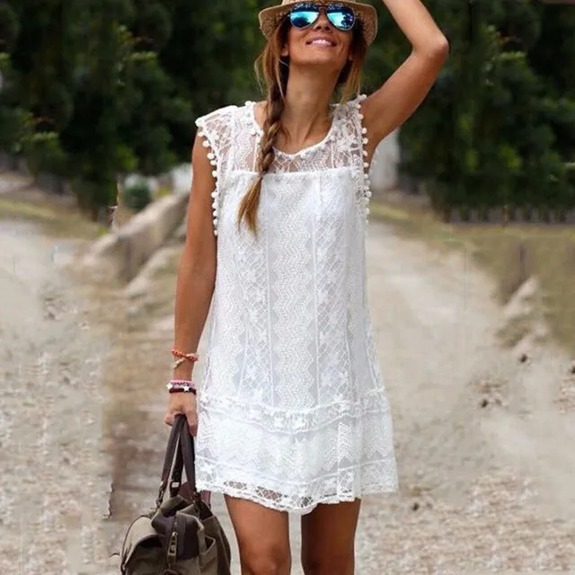 Lace Tassel Dress Multiple Colors