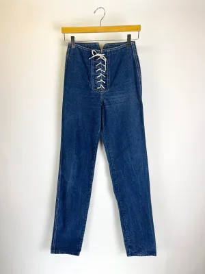 Lace Up Jeans
