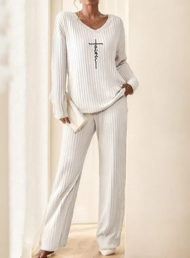 Ladies' Polyester Sweatshirt Set