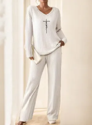 Ladies' Polyester Sweatshirt Set