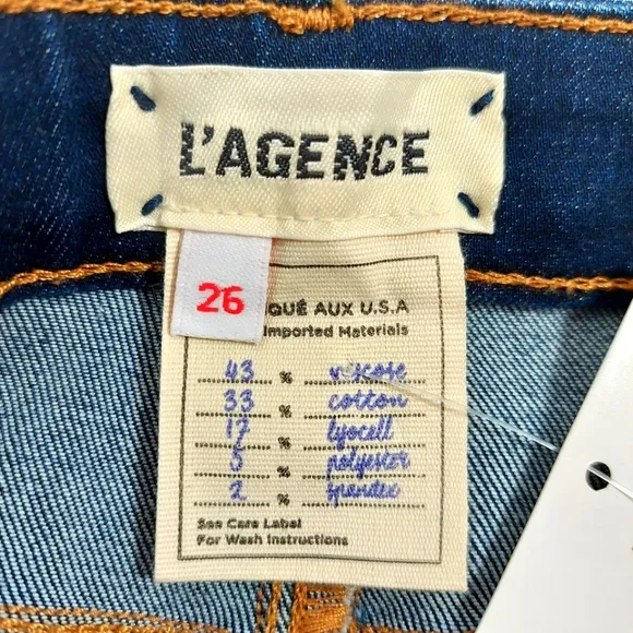 L'agence Margot Skinny High Rise Blue Baltic Jeans