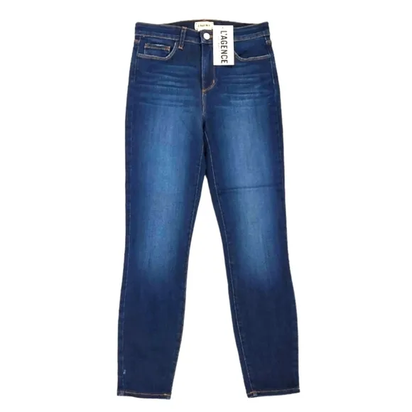 L'agence Margot Skinny High Rise Blue Baltic Jeans