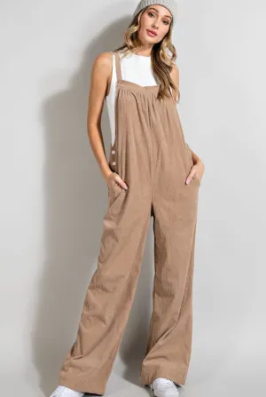 Latte Corduroy Overalls
