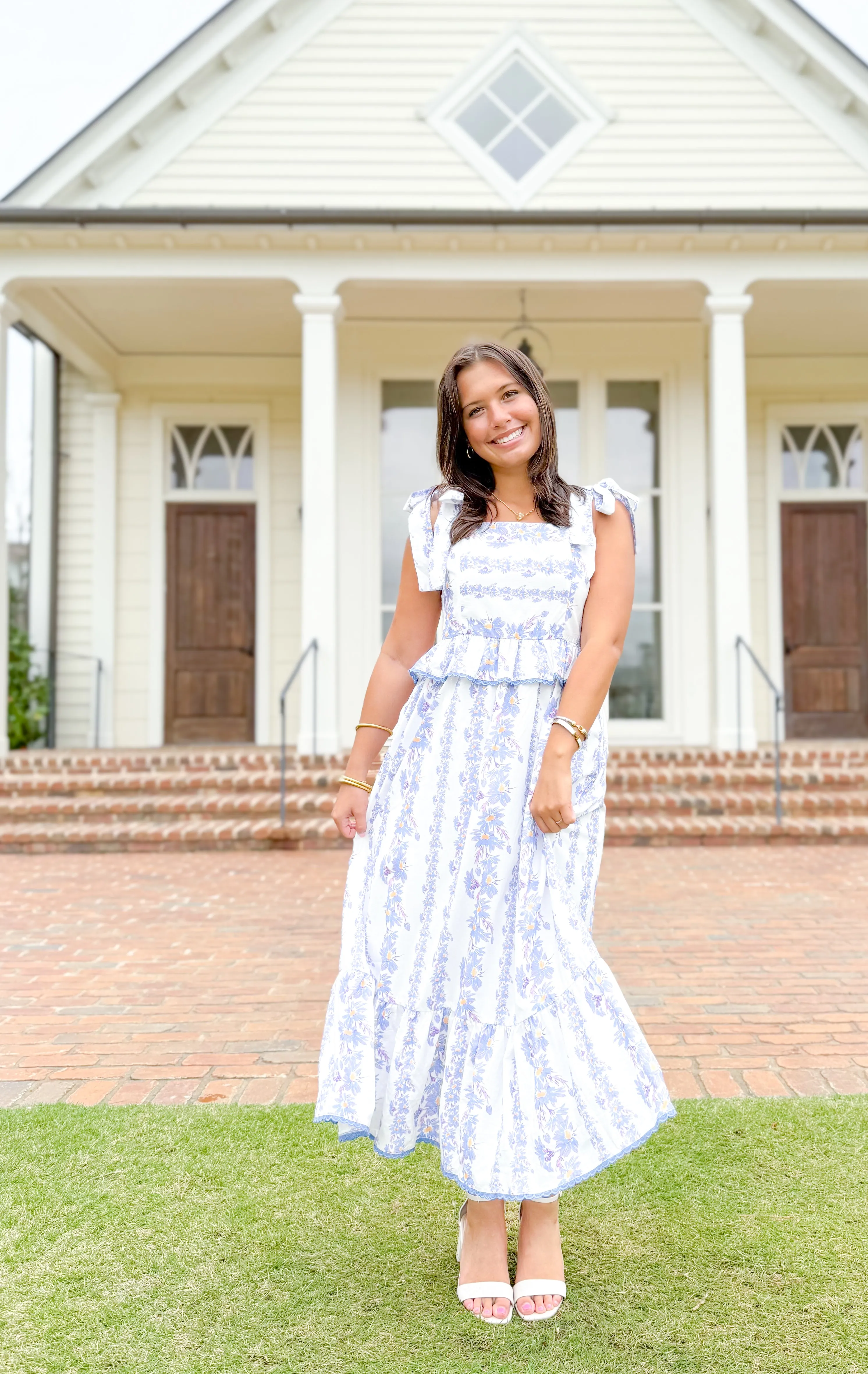 Lavender Love Peplum Hem Midi Dress