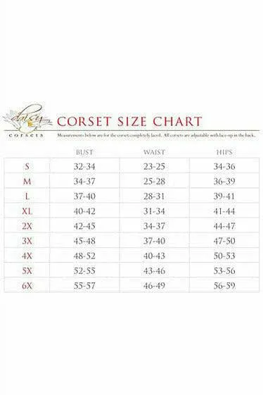 Lavish White Collared Front Zipper Corset