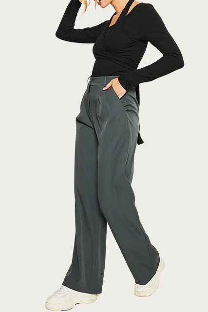 LAYERED HALTERNECK RIBBED-KNIT TOP