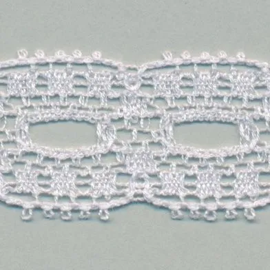 Leavers Trimming Lace #93 Silver Rose