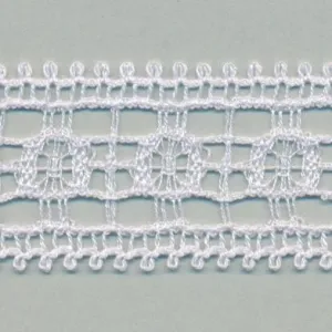 Leavers Trimming Lace #93 Silver Rose
